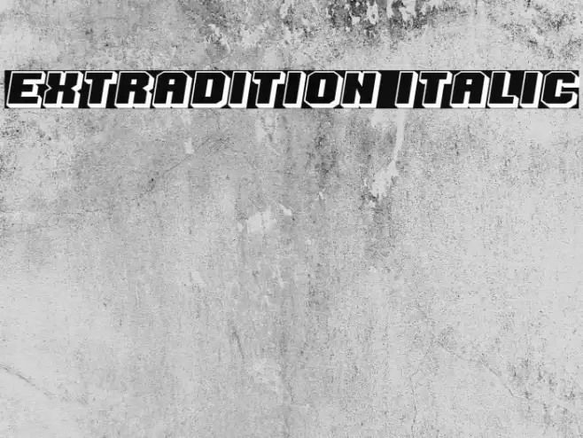 Extradition Italic Font examples