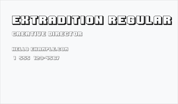 Extradition Regular Business Card