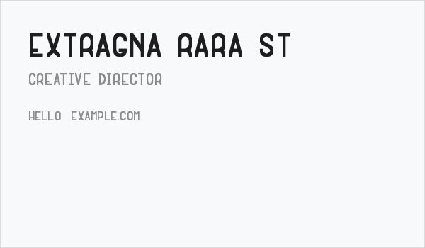 Extragna Rara St Business Card