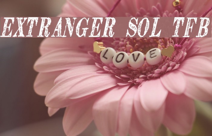 Extranger sol tfb Font examples