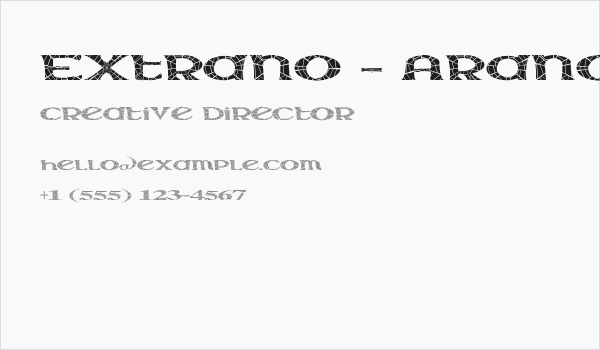 Extrano - Arano Business Card