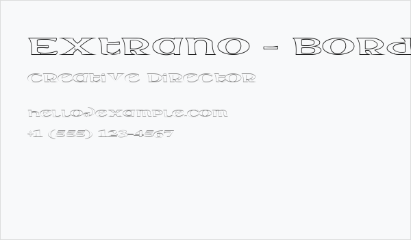 Extrano - Borde Business Card