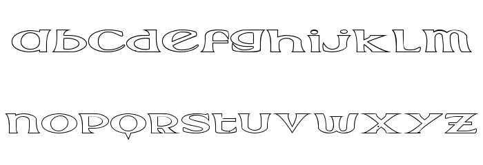 Extrano - Borde Font LOWERCASE