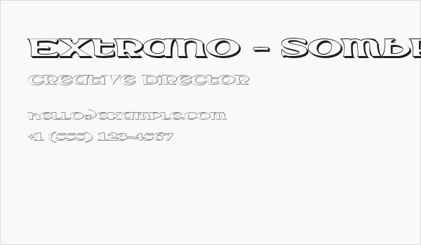 Extrano - Sombra Business Card