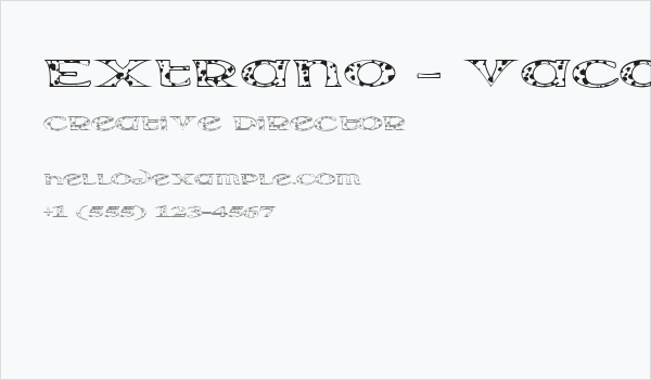 Extrano - Vaca Business Card