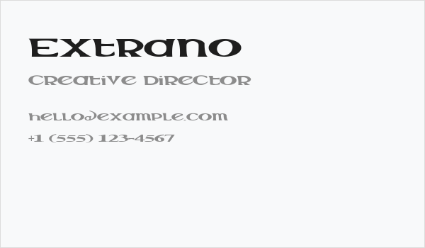 Extrano Business Card