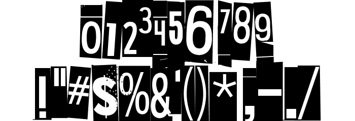 Extraoin Zhurdlyou Anarchy Font OTHER CHARS