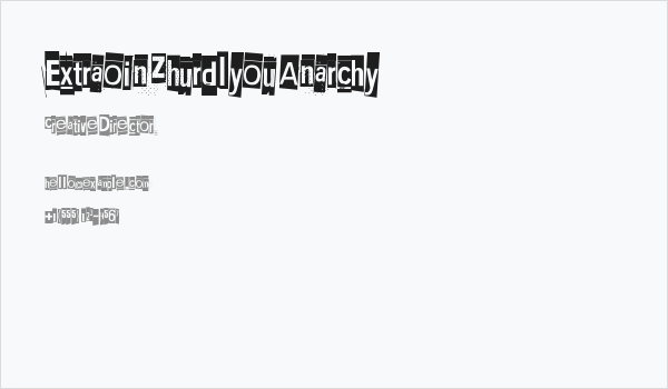 Extraoin Zhurdlyou Anarchy Business Card