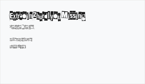 Extraoin Zhurdlyou Missing Business Card