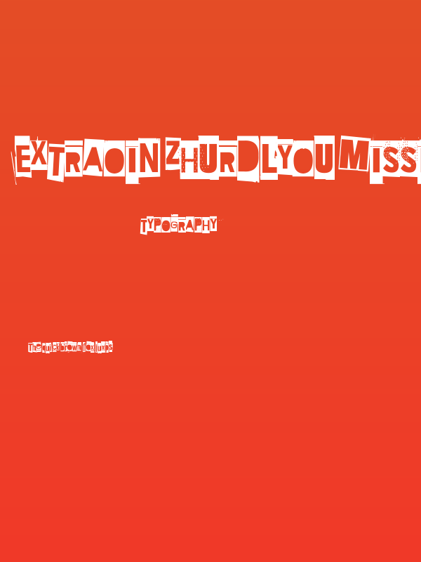 Extraoin Zhurdlyou Missing Poster