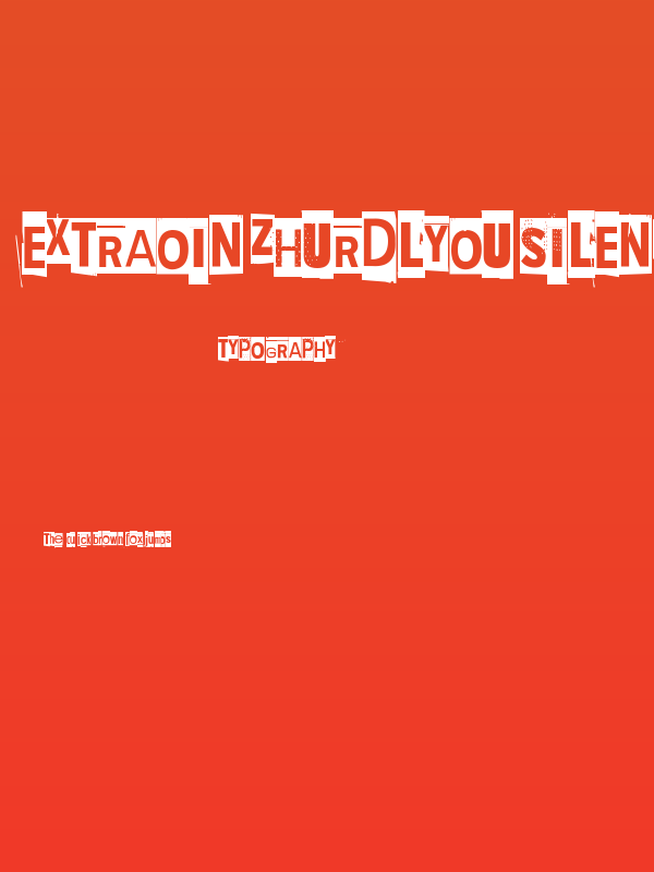 Extraoin Zhurdlyou Silence Poster