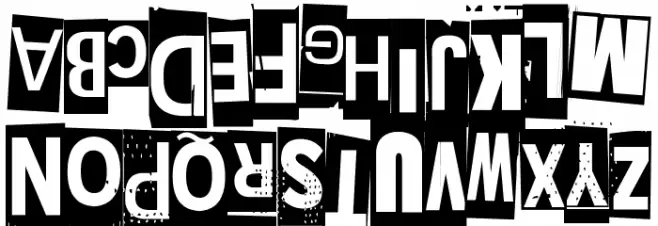 Extraoin Zhurdlyou Upside Down फ़ॉन्ट अपरकेस