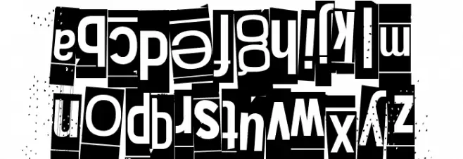 Extraoin Zhurdlyou Upside Down フォント 小文字