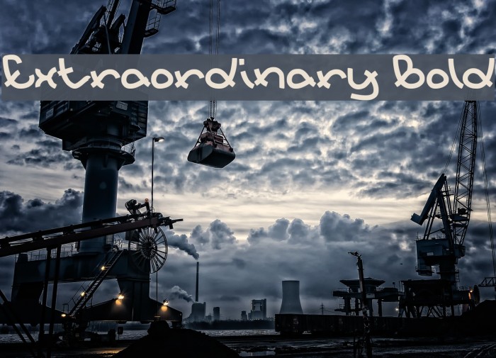 Extraordinary Bold Font examples