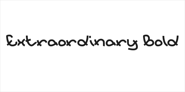 Extraordinary Bold Logo