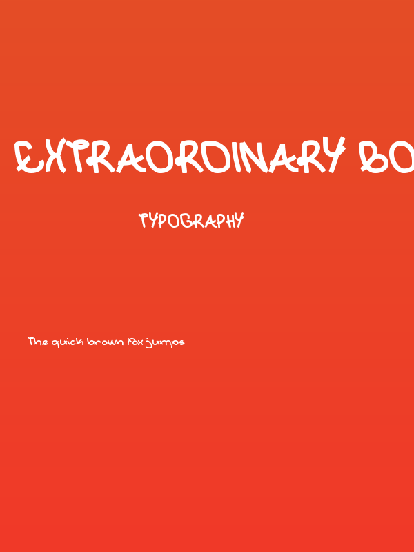 Extraordinary Bold Poster