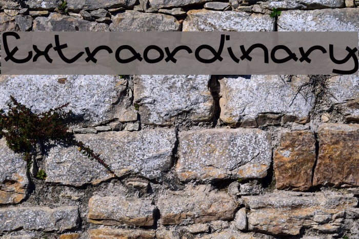 Extraordinary Font examples