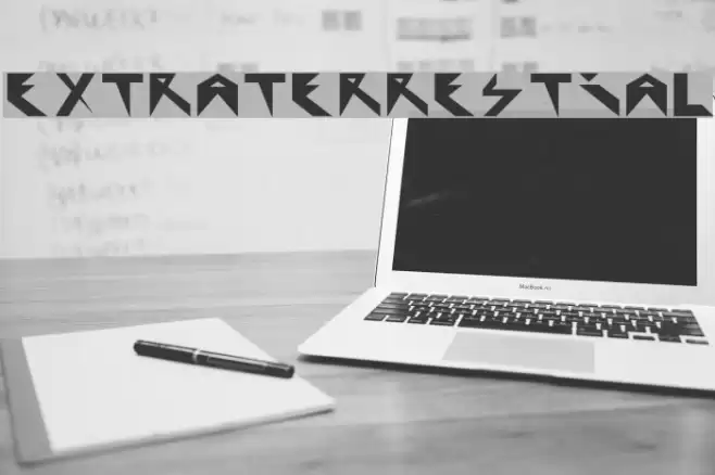 Extraterrestial Font examples