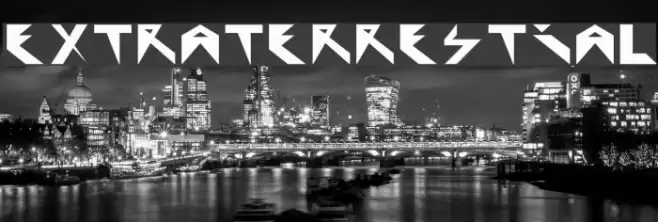 Extraterrestial Font examples