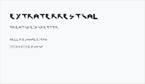 Extraterrestial Business Card