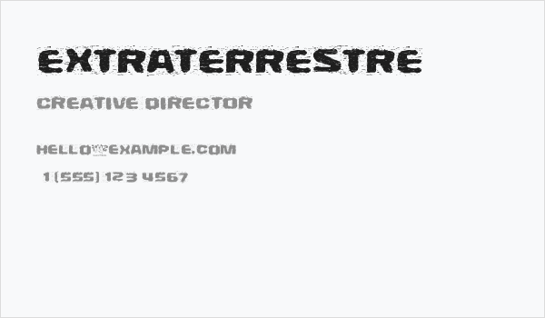 Extraterrestre Business Card