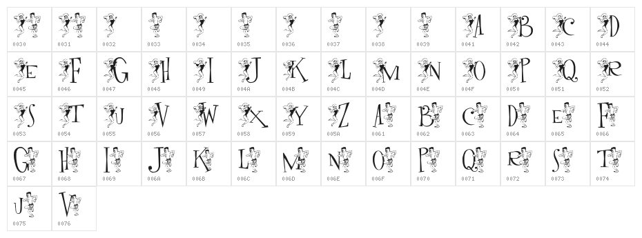 ExtravaDance Character Map