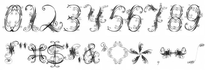 Extravagant Pete フォント その他の文字