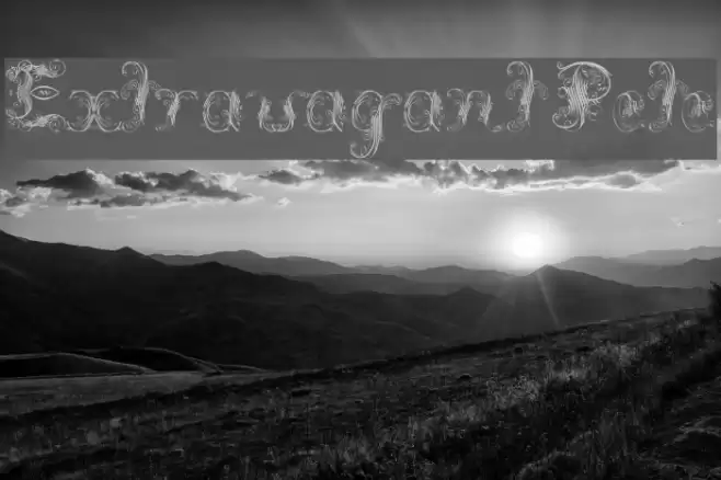 Extravagant Pete フォント examples