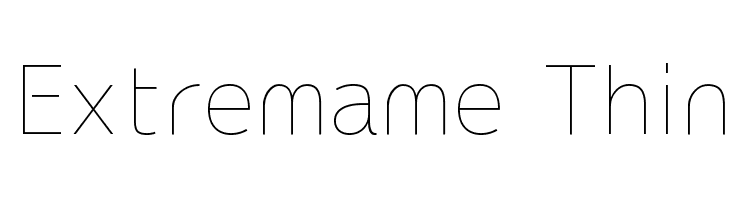 Extremame Thin Font