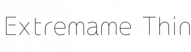 Extremame Thin  baixar fontes gratis