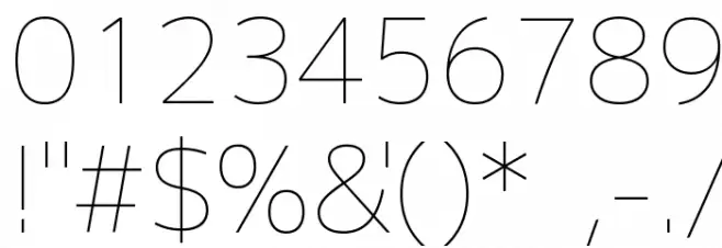 Extremame Thin Font OTHER CHARS