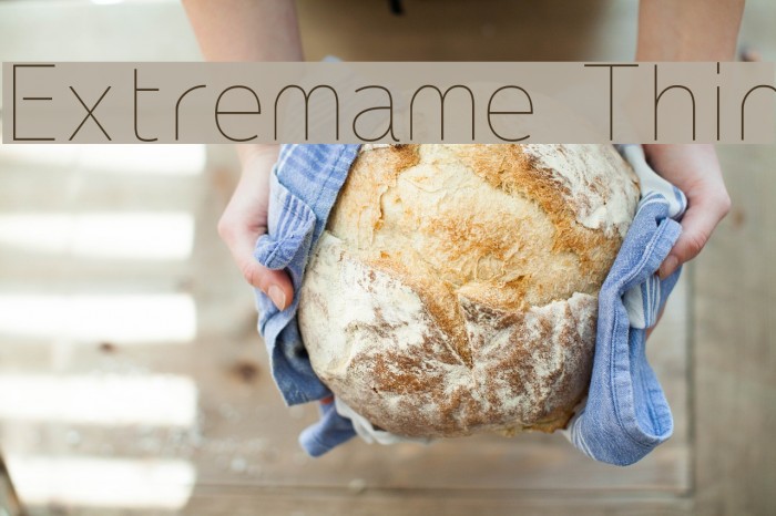 Extremame Thin Font examples