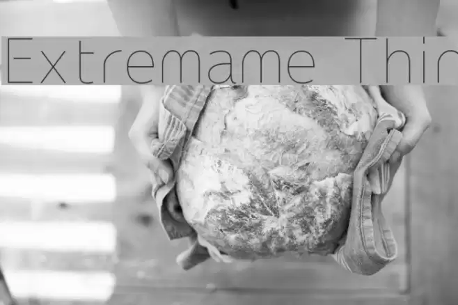 Extremame Thin Font examples
