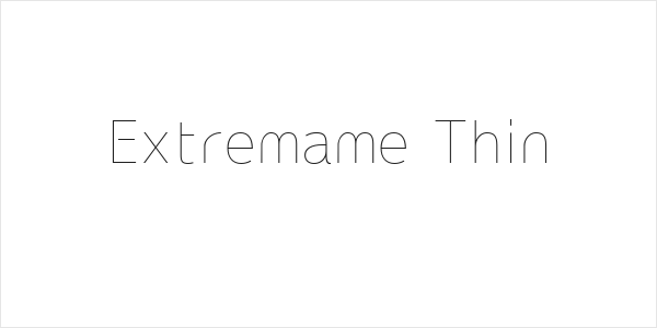 Extremame Thin Logo