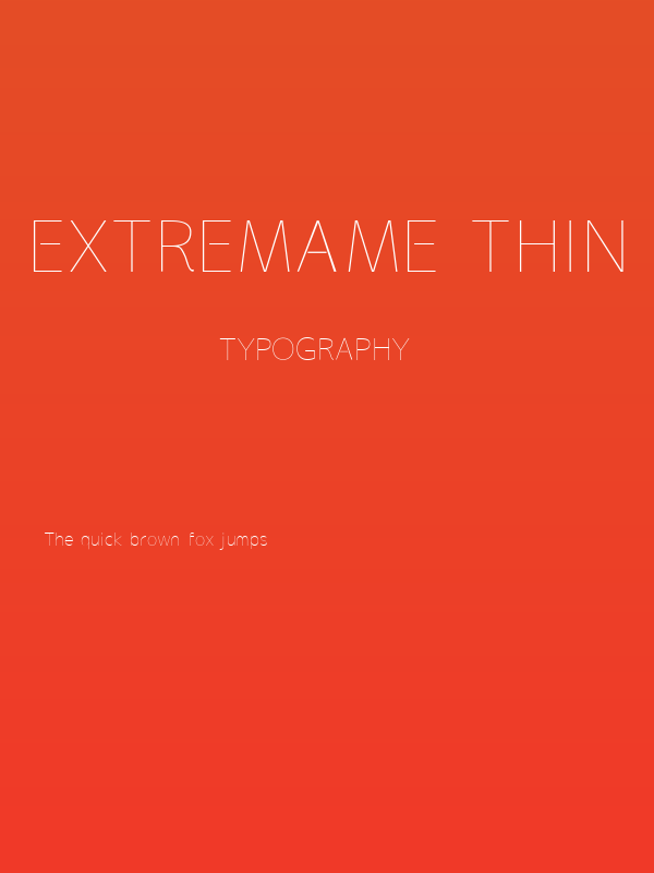 Extremame Thin Poster