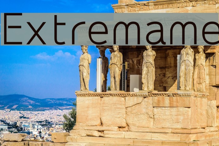Extremame Шрифта examples
