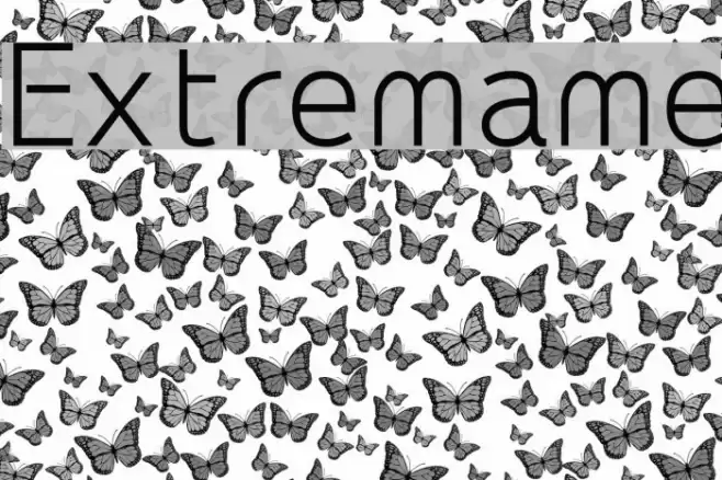 Extremame Schriftart examples