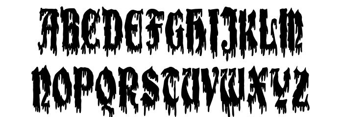 Extreme Bloody Gothic Caratteri MINUSCOLO