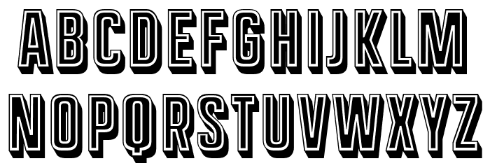 Extreme Filled Regular Font LOWERCASE