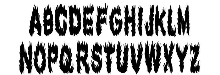 Extreme Fire Font LOWERCASE