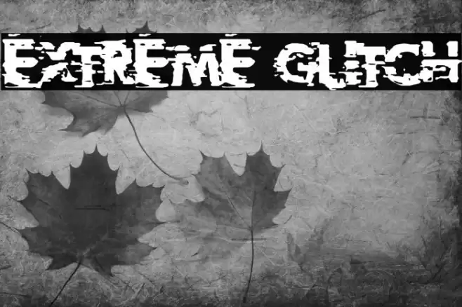 Extreme Glitch Caratteri examples