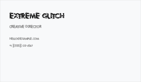 Extreme Glitch Business Card