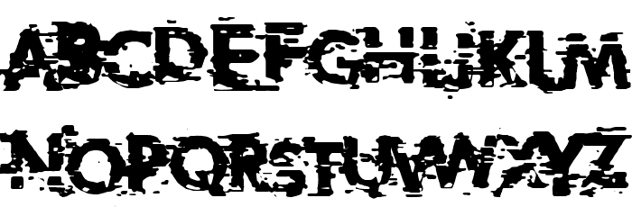Extreme Glitch Font LOWERCASE
