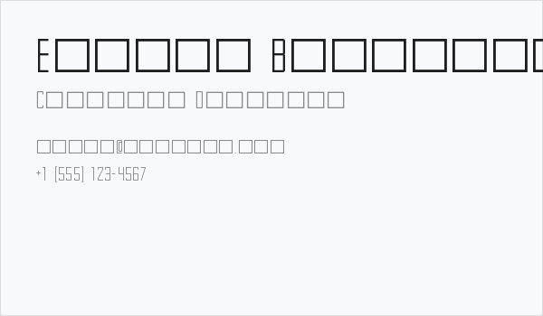 Extros Backstage Business Card