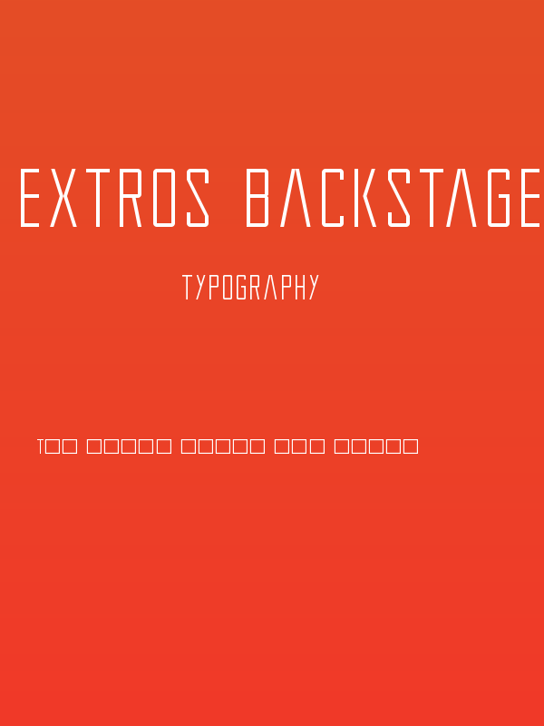 Extros Backstage Poster