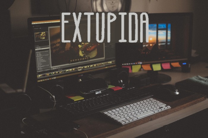 Extupida Font examples