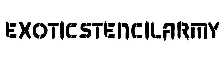 exotic stencil army  Free Fonts Download