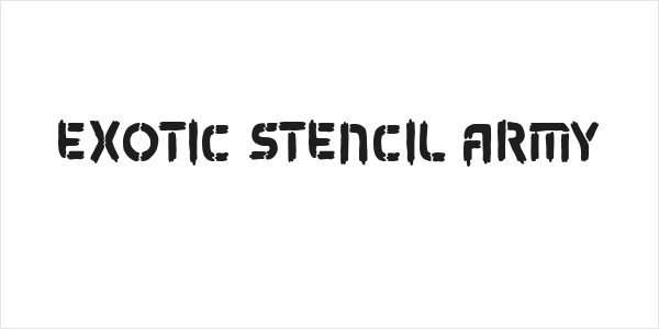 exotic stencil army Logo