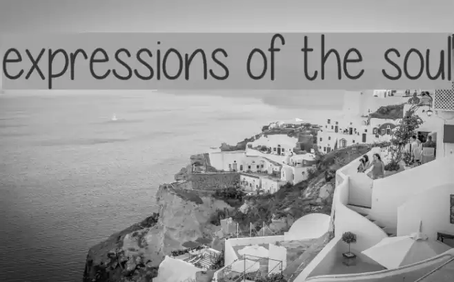 expressions of the soul Font examples