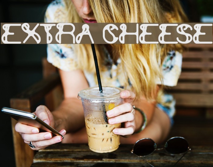 extra cheese Font examples